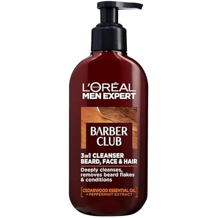 L’Oréal Paris L'Oreal Men Expert Barber Club 3-In-1 Beard, Hair & Face Wash, 200 Ml - Image 1